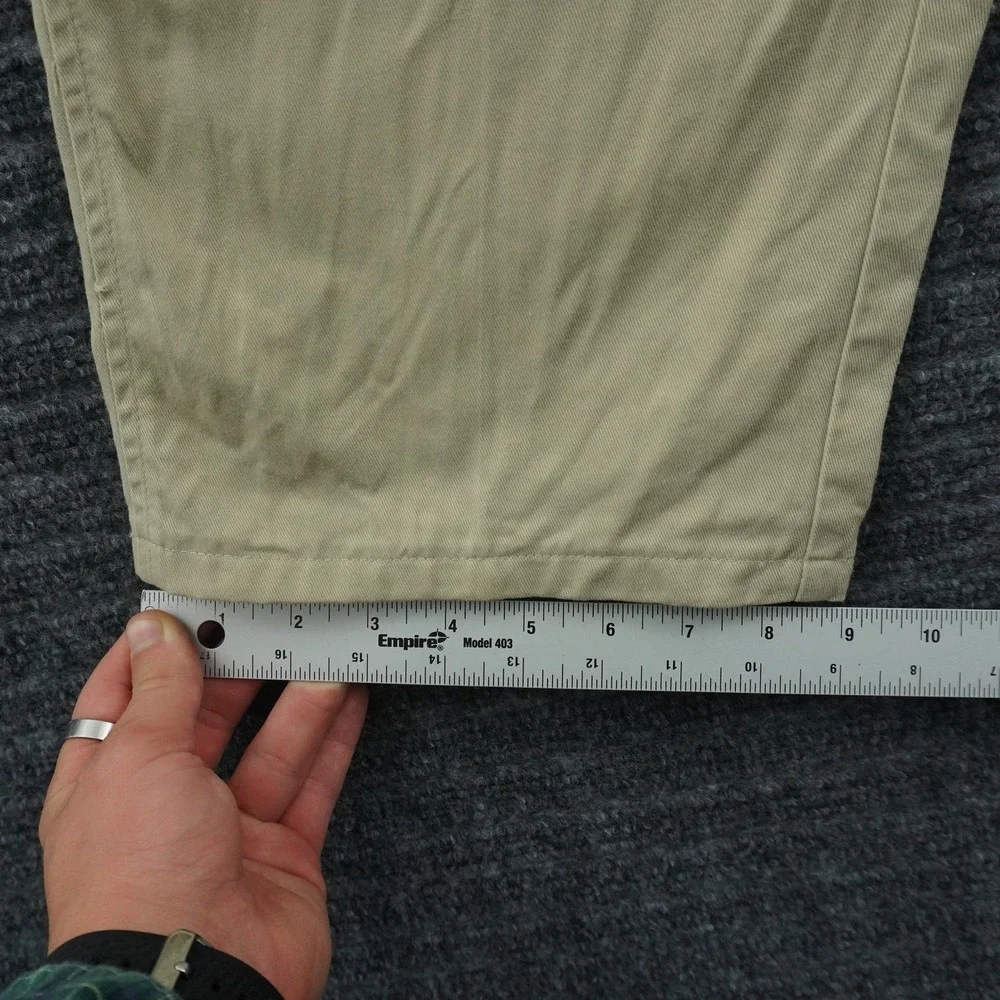 Vintage Polo Ralph Lauren Chino Pants Mens 36x31 Khaki Tan Pleated Cotton Twill